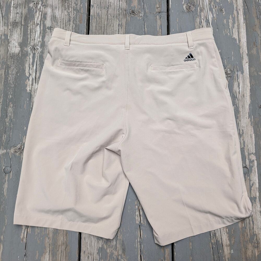 Adidas Golf Shorts Mens 36 Khaki Beige Performance Tech Golfcore Dadcore - Picture 6 of 8